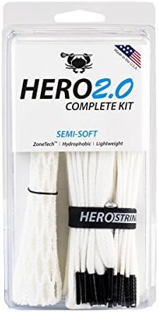 East Coast Dyes ECD Lax Hero2.0 Complete Kit Semi-Soft Lacrosse Mesh HeroMesh 2.0 White