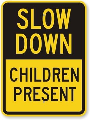 SmartSign "Slow Down - Children Present" Sign | 18" x 24" 3M Engineer Grade Reflective Aluminum