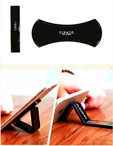 Minghaidi Flourish Lama, Set of 2 Nano Pad Cell Phone Pads Universal Sticker,Cell Phone Holder, Cell Phone Stand Mount,Phone Holder for Car,No Trace Washable Sailor Sticker ( Black )