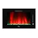 Caesar Luxury Linear Wall Mount Recess Freestanding Multicolor Flame Electric Fireplace, 30-Inch