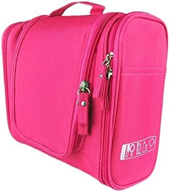 LDW Multi-functional Hook Type Cosmetic Bags Large Capacity Toiletry Bags Portable Wash Gargle Bags Luggage Packing Organizers, Travel Shower Bags Travel Accessories for Woman and Man (Mei Red)