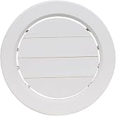 Valterra A10-3358VP Dampered Heating and A/C Register with 360&deg; Rotation - 5-1/2" ID x 6-7/8" OD, White