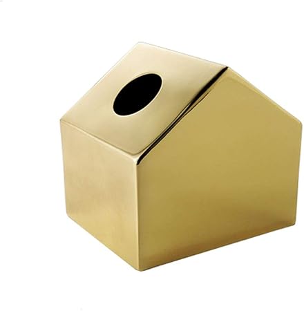ASF15 Acero Inoxidable Forma Casa Porta Papel Cubierta de la Caja pequeña casa de Oro en