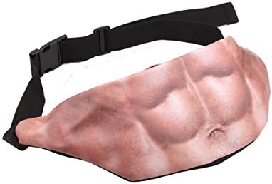 Novelty Dad Bag Unisex Fake Belly Fanny Pack | Funny Waist Pouch | Excellent Gag Gift| Waist Pack Dad Bag with Adjustable Belt (D(45X16CM))
