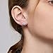 ZowBinBin Sterling Silver Round Cut Cubic Zirconia Stud Earrings, Halo Stud Earrings for Christmas Day, Valentine's Day, Anniversary, Birthday and Wedding/Engagement White