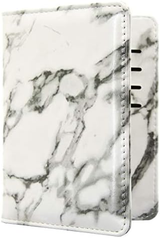 RFID Blocking Passport Holder Cover Case,travel luggage passport wallet made with White Marble PU Leather for Men & Women