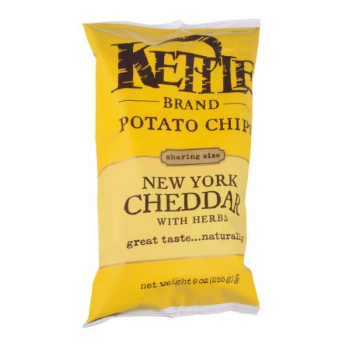 Kettle Brand New York Cheddar with Herbs Potato Chips [Pack of 3]