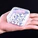 WXJ13 20 Pack Small Rectangle Clear Plastic Box Bead Storage Box with Flip Cover (2.1 x 2.1 x 0.8 Inch)