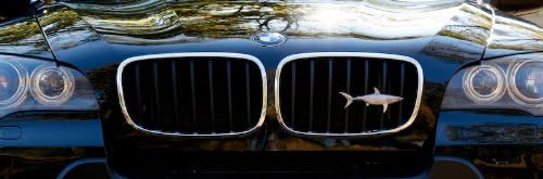 Grillie Shark-N - Shark Grille Ornament in Antiqued Nickel Finish