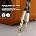 UGREEN 1/8 to 1/4 Stereo Cable 3.5mm TRS to 6.35mm Audio Cable Guitar to Aux Male Cord with Zinc Alloy Housing and Nylon Braid for Guitar, Laptop, Home Theater Devices, Speaker and Amplifiers 10FT