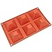 Freshware 6-Cavity Pyramid Shape Silicone Mold for Soap, Cake, Bread, Cupcake, Cheesecake, Cornbread, Muffin, Brownie, and More
