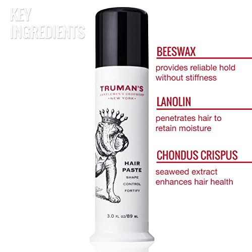 Truman’s Gentlemen’s Groomers Men's Hair Styling Control Paste Long