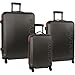Nautica 3 Piece Hardside 4-Wheeled Luggage Set, Grey/Orange