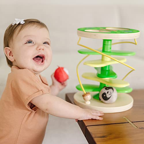 Melissa & Doug Rollables Ocean Slide - Wooden Infant Toy With 5 Pieces For Ages 1+