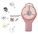 Topwell Handheld Mini USB Misting Fan Water Spray Fan Rechargeable Portable Personal Cooling Mist Humidifier Fan (Pink)