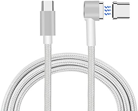 Magnetic USB C Cable For MacBook(Pro),Seekermaker Magnetic Charger for Macbook Pro, Chromebook Pixel, Samsung Galaxy Book, Samsung Galaxy S8, Huawei P9&amp;P10, etc.(silver)