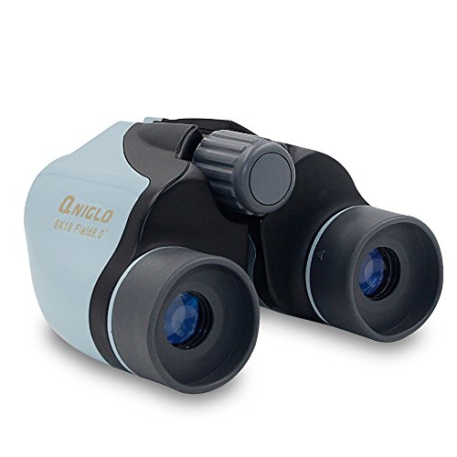 QNIGLO 6X18 Kids Binoculars Toys for 3-12 Year Old Girls Boys Compact Waterproof Binocular for Kids Gifts for Teen Girls Boys Birthday Presents Children Day Gifts(Blue)