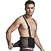 Back Brace with Suspenders/Shoulder Straps - Light & Breathable - Lumbar Support Belt for Lower Back Pain - Posture, Work, Gym - Neotech Care Brand - Black Color - Size L