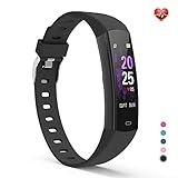 YoYoFit Slim Kids Fitness Tracker Heart Rate Monitor Watch, Kids Activity Tracker Waterproof Pedometer Watch, Digital Kids Alarm Clock Step Calorie Sleep Health Tracker as Best Fitness Gift