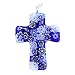 Glass Of Venice Murano Glass Blue Millefiori Cross Pendant