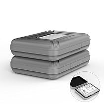 ORICO Hard Drive Case 2 Pack Hard Drive Protection Box 3.5 Inch Anti-Static Hard Drive Protector PHX35 Gray