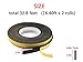 High Density Foam Tape, Foam Seal Strip Black Adhesive Weather strip Foam Tape (32.8 feet length(2Inch Wide X 1/8Inch Thick))