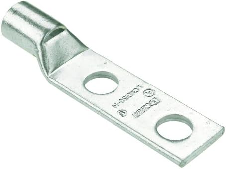 Panduit LCMD70-10CD-X Metric Conductor Lug, Two Hole, Standard Barrel With Window, 70mm Copper Conductor Size, M10 Stud Hole Size, 22.0 - 25.0mm Stud Hole Spacing, 20.5mm Tongue Width, 11.5mm Neck ID, 78.5mm Overall Length