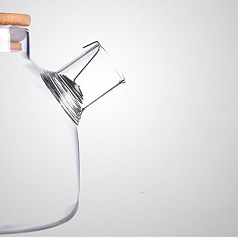 Amazon 1000ミリリットル 1800ミリリットルガラスケトル水水差し耐熱花ティーポット竹蓋ステンレス鋼フィルタージュースコンテナ 1000ml ティーポット オンライン通販