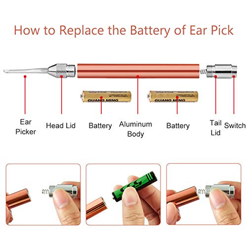 Ear Wax Removal Kit, Ear Cleaner, Portable Automatic Electric Vacuum Ear Wax, Ear Vacuum Cleaner Easy Earwax Remover Soft Prevent Ear-Pick Clean Tools Set, Safe and Comfortable for Adults Kids - Thumbnail 2