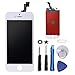 for White for iPhone 5S 4.0 inch Screen Replacement Retian LCD Touch Screen Digitizer Fram Assembly Full Set with Tools + Instructions by Brinonac