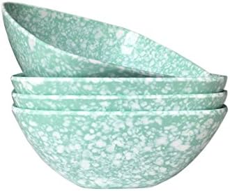 Dinnerware Bowl Set - 6" Melamine soup bowls,Set of 4,Green