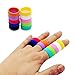 ThreeBulls 10 Pack Wedding Band Pack for Men Women Flexible Comfort Sport Love Ring Silicone Wedding Ring- Birthday or Anniversary Black red blue yellow pink sky blue white orange green purple Size 10