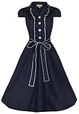 Lindy Bop Women's Norma 1940's WW2 Landgirl Pinup Tea Dress