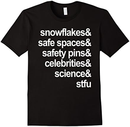 Men's Funny Conservative Trump anti-Snowflake T-Shirt 3XL Black