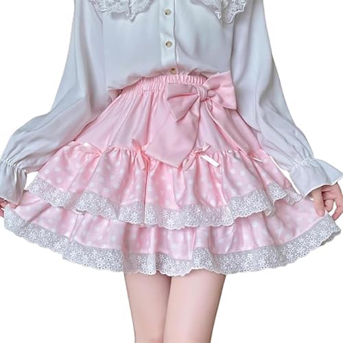 Amazon.com: Cute Clad Women Kawaii Y2k Lolita Mini Skirt Sweet