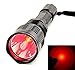 Z-Z@ Super Bright Waterproof HS-802 350 Lumens Cree LED Flashlight 250 Yard Long Range Hunting Light Cree LED Coyote Hog Hunting Flashlight Light Lamp Torch(RED light)