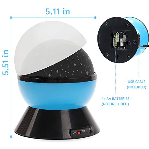 image for MOBIUS Toys Star Sky Night Lamp and Night Light for Kids, 360 Degree R