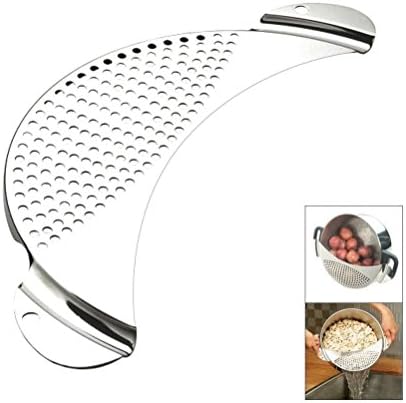 Sunnyfly Pot-Top Pour Off Strainer Sieve In 18/10 Stainless Steel