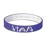 Purple and White reversible Witness Band Silicone Bracelet