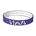 Purple and White reversible Witness Band Silicone Bracelet