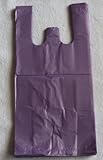 Purple Plastic T-shirt Shopping Bags (7x5x15-12mic) - 100 Bags