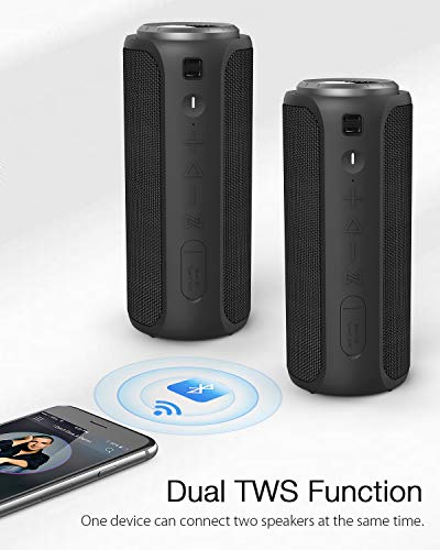 Bluetooth Speakers, Vanzon Climber-Z Portable Bluetooth V5.0 Wireless Speaker, with 30W Rich Bass& 360Â° Surround Sound, 16 Hr Playtime, IPX7 Waterproof, for Travel, Camping, Shower and Outdoors