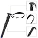Himal Outdoors 2 PCS Adjustable Travel Hiking Walking Stick Trekking Pole with EVA Foam Handle,Quick Adjust Flip-lock - Cork Grip, Padded Strap (Blue-Silver)