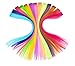 Rosette Hair 20 Inch 10pcs/set Multiple Colors Colored Hair Extensions-Party Highlights Straight Heat Hairpieces-Synthetic Clip on in Hair Extensions (white)