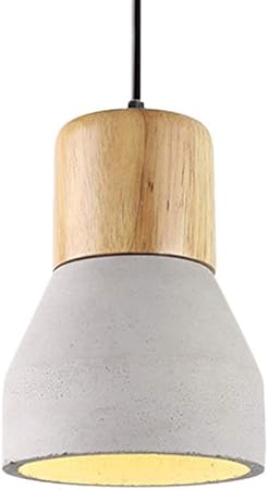 LIBOYUJU Luz de Techo, luz de Techo de Cemento con la Madera