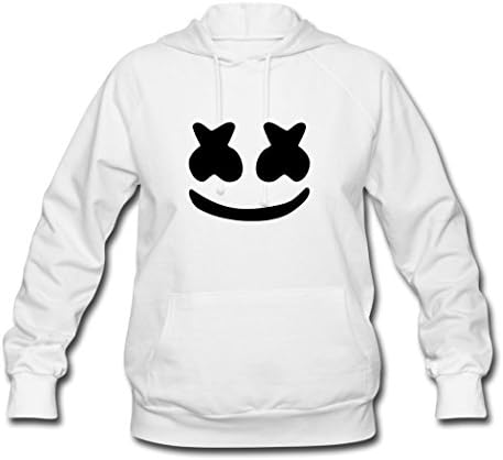 MARSHMELLO FACE Outgoing Rachellnla White Hoodies For Women XX-Large