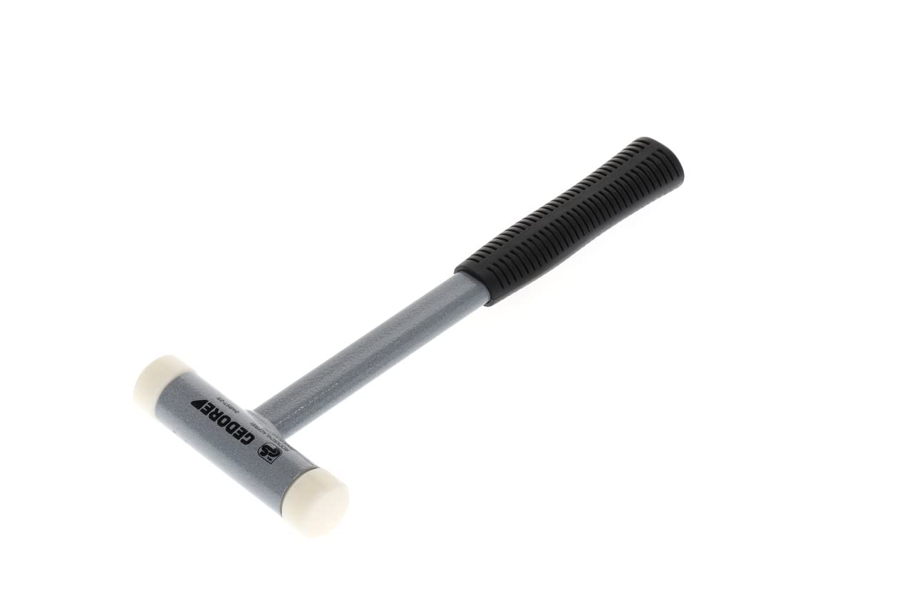Gedore Non-Rebound Soft Hammer, Diameter 25 mm, Steel Tube Handle, Interchangeable Polyamide Heads