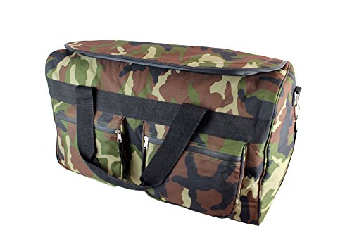 Camouflage Tactical Ultimate Odorless Scent Proof Smell Carbon Lining Duffel Bags Advance Zipper (Black Duffel Bag)