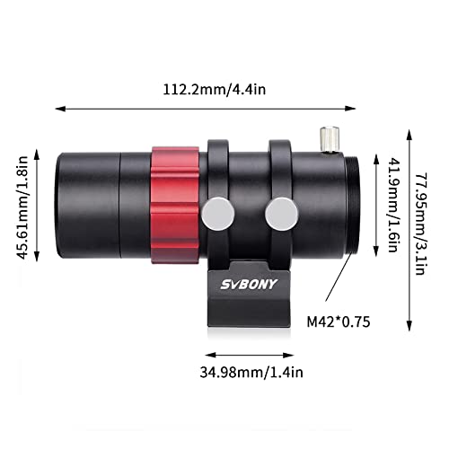 Svbony SV165 - Guide Bezel, 30mm, Mini Guided Bezel with F4 Helical Focus Compatible with ZWO QHY Auto Guide Camera
