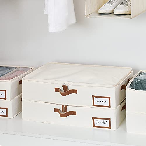 StorageWorks Underbed Storage Box With Zippers, Underbed storage